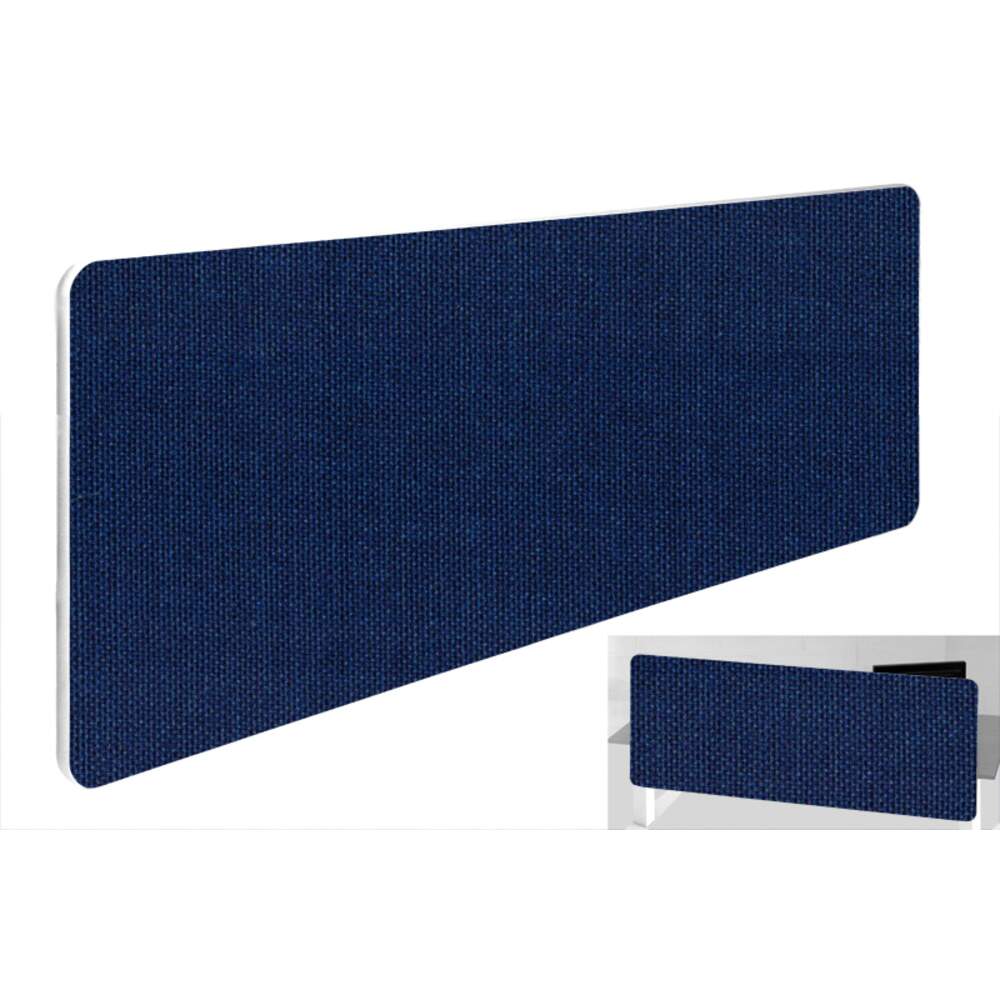 Impulse Plus Oblong 300/1000 Backdrop Screen Rounded Corners Royal Blue Fabric Light Grey Edges