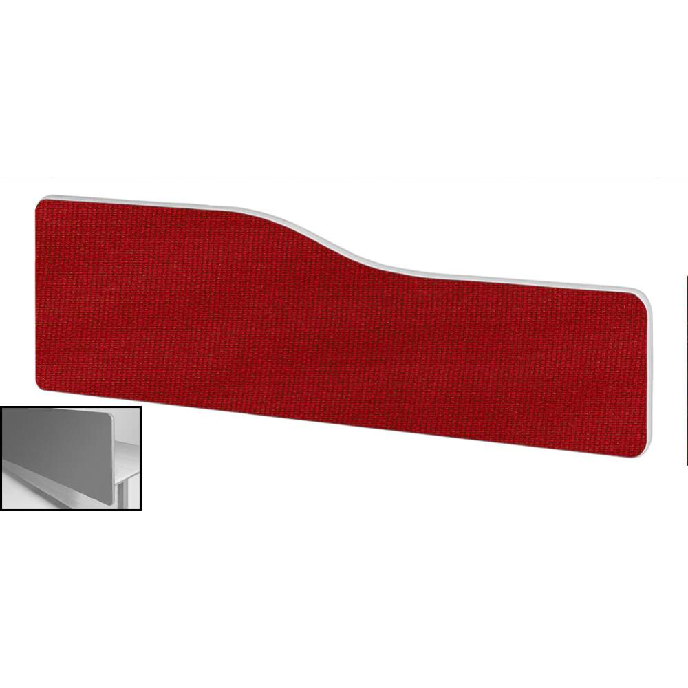 Impulse Plus Wave 300/1500 Backdrop Screen Rounded Corners Burgundy Fabric Light Grey Edges